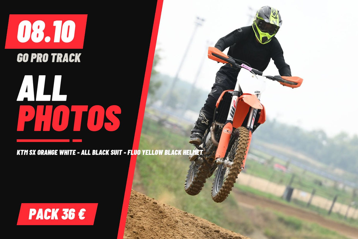 KTM SX ORANGE WHITE - ALL BLACK SUIT - FLUO YELLOW BLACK HELMET · 0 PACCHETTO – tutte le tue foto del 08/10