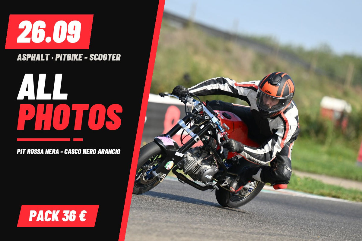 PITBIKE - SCOOTER PIT ROSSA NERA - CASCO NERO ARANCIO · 0 PACCHETTO – tutte le tue foto del 26/09