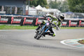 PITBIKE - SCOOTER 0 - BLACK BLUE - WHITE BLACK SUITE (WHITE BLACK HELMET) · DSH_0075