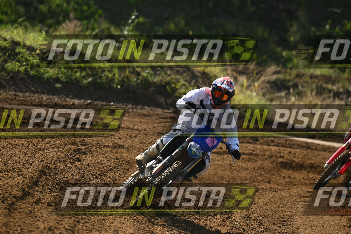 BLUE BIKE - WHITE SHIRT - ORANGE BLACK HELMET · DSH_0342