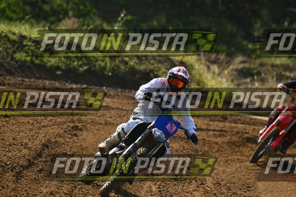BLUE BIKE - WHITE SHIRT - ORANGE BLACK HELMET · DSH_0344