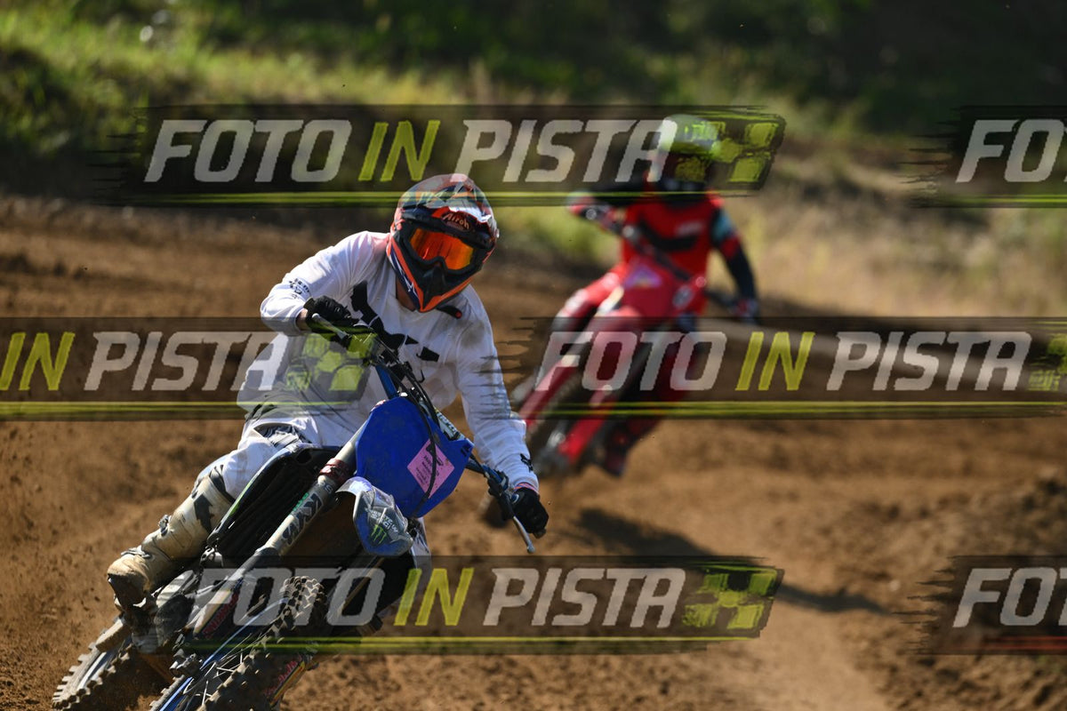 BLUE BIKE - WHITE SHIRT - ORANGE BLACK HELMET · DSH_0348