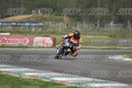 PITBIKE - SCOOTER WHITE BLACK MINI SPORT BIKE WITH TEAL TRIM AND PINK PLATE - ORANGE BLACK FLUO YELLOW MTECH SUIT - BLACK HELMET WITH ORANGE VISOR · DSH_0628