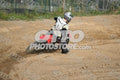 HONDA CRF RED - WHITE BLACK SUIT WITH BLACK PANTS - BLACK WHITE GREEN HELMET WITH MONSTER GRAPHICS · DSH_1633