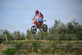 BETA RR RED WHITE BLUE - RED BLACK FXR SUIT WITH BLUE PANTS - WHITE RED HELMET WITH GREEN GOGGLES · DSH_2013