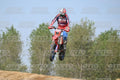 BETA RR RED WHITE BLUE - RED BLACK FXR SUIT WITH BLUE PANTS - WHITE RED HELMET WITH GREEN GOGGLES · DSH_2105