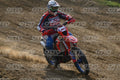 BETA RR RED WHITE BLUE - RED BLACK FXR SUIT WITH BLUE PANTS - WHITE RED HELMET WITH GREEN GOGGLES · DSH_2145