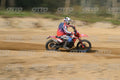BETA RR RED WHITE BLUE - RED BLACK FXR SUIT WITH BLUE PANTS - WHITE RED HELMET WITH GREEN GOGGLES · DSH_3002
