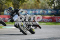 SUPERMOTO HUSQVARNA WHITE FLUO YELLOW SUPERMOTO - BLACK SUIT - BLACK FLUO YELLOW HELMET · DSH_3598
