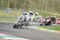 SUPERMOTO BLACK SUPERMOTO - WHITE BLUE FLUO YELLOW SUIT - WHITE HELMET WITH PURPLE VISOR · DSH_3692