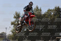 GAS GAS RED - LIGHT BLUE WHITE SUIT - BLACK BLUE RED HELMET · JD9A3988