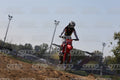 GAS GAS RED - LIGHT BLUE WHITE SUIT - BLACK BLUE RED HELMET · JD9A3992